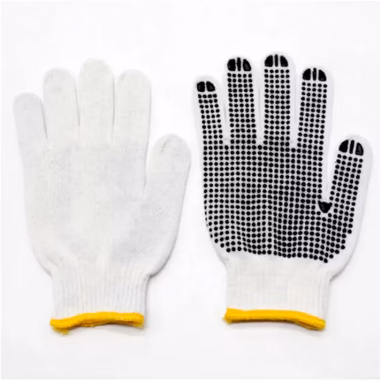China Großhandel Sicherheit/Arbeit/Arbeitshandschuh Industrie/Bau/Arbeit Guante PVC gepunktete/gepunktete Baumwoll-Strickhandschuhe