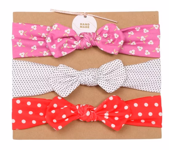 3 Teile/satz Baby Stirnbänder für Baby Mädchen Bogen Knoten Turban Blumen Druck Kinder Haarbänder Neugeborenen Kopfbedeckungen Baby Haar Zubehör