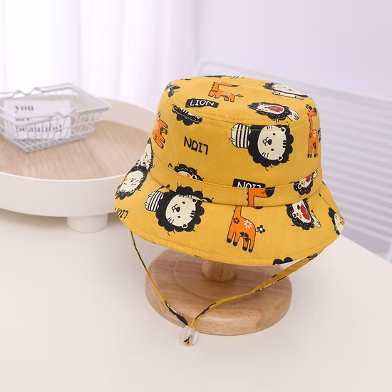 Benutzerdefinierter, unterschiedlicher Stil für Babys und Kleinkinder, voll bedruckt, Sonnenschutz, wendbarer Eimer, Kinder-Sonnenkappe, Babymütze