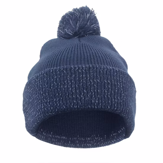 China Factory OEM Custom Winter Acryl gestrickte Outdoor-reflektierende Beanie-Mütze